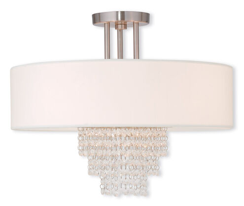 Carlisle 4 Light 18 inch Brushed Nickel Semi-Flush Mount Ceiling Light