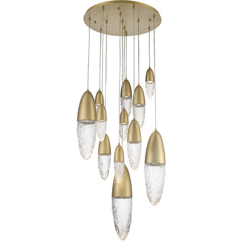 ecrou 12 Light 30 inch Gold Chandelier Ceiling Light
