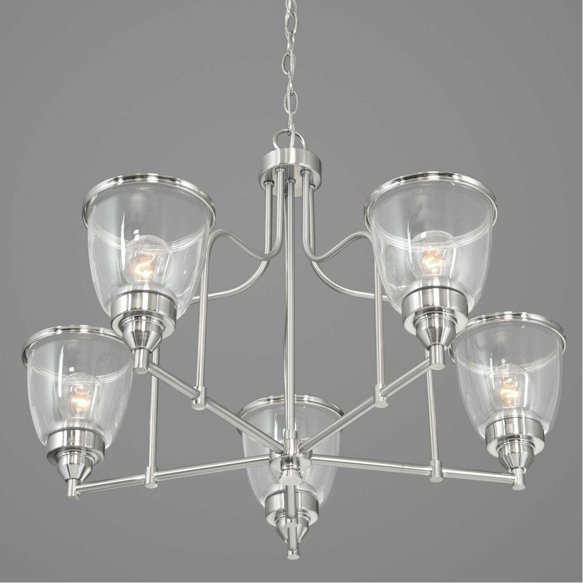 Saluda 5 Light 28 inch Brushed Nickel Chandelier Ceiling Light