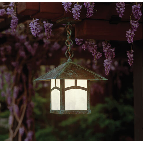 Evergreen 1 Light 16 inch Antique Brass Pendant Ceiling Light in Gold White Iridescent, Pine Needle Filigree