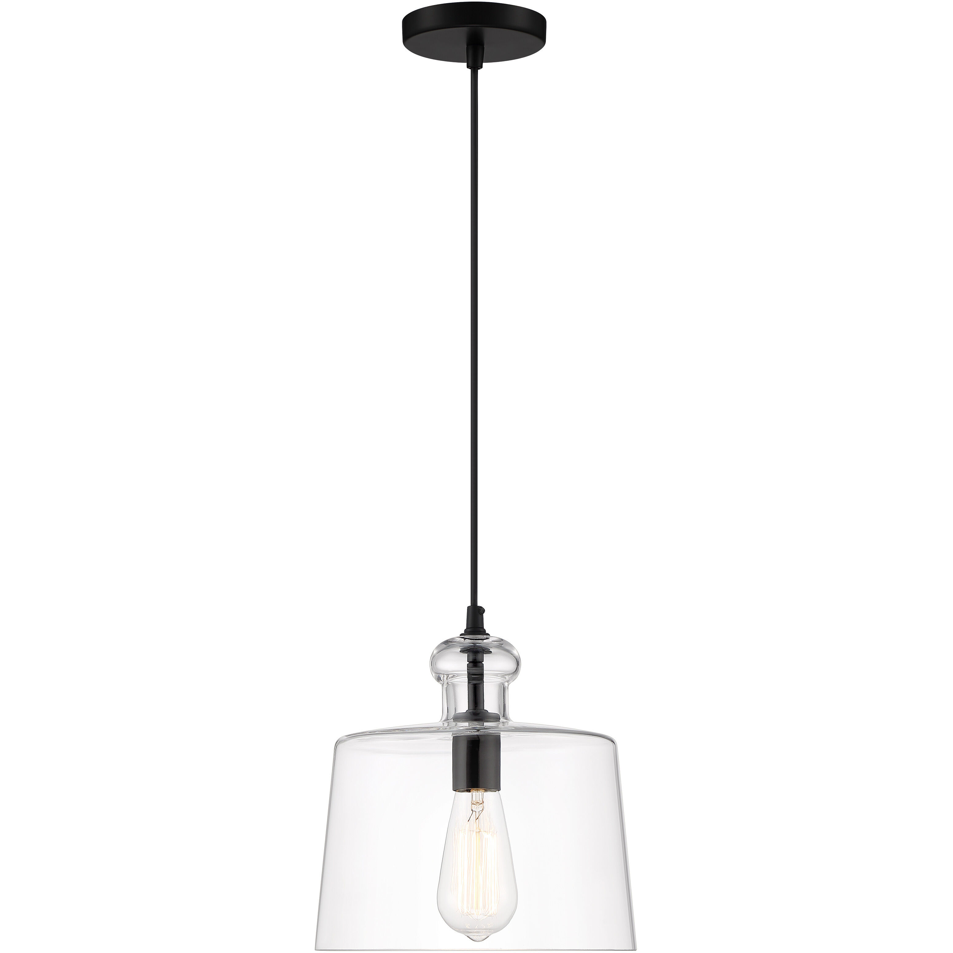Clarity 1 Light 10 inch Coal Mini Pendant Ceiling Light