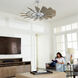 Windmill 60 inch Galvanized with Weathered Oak Blades Indoor Ceiling Fan