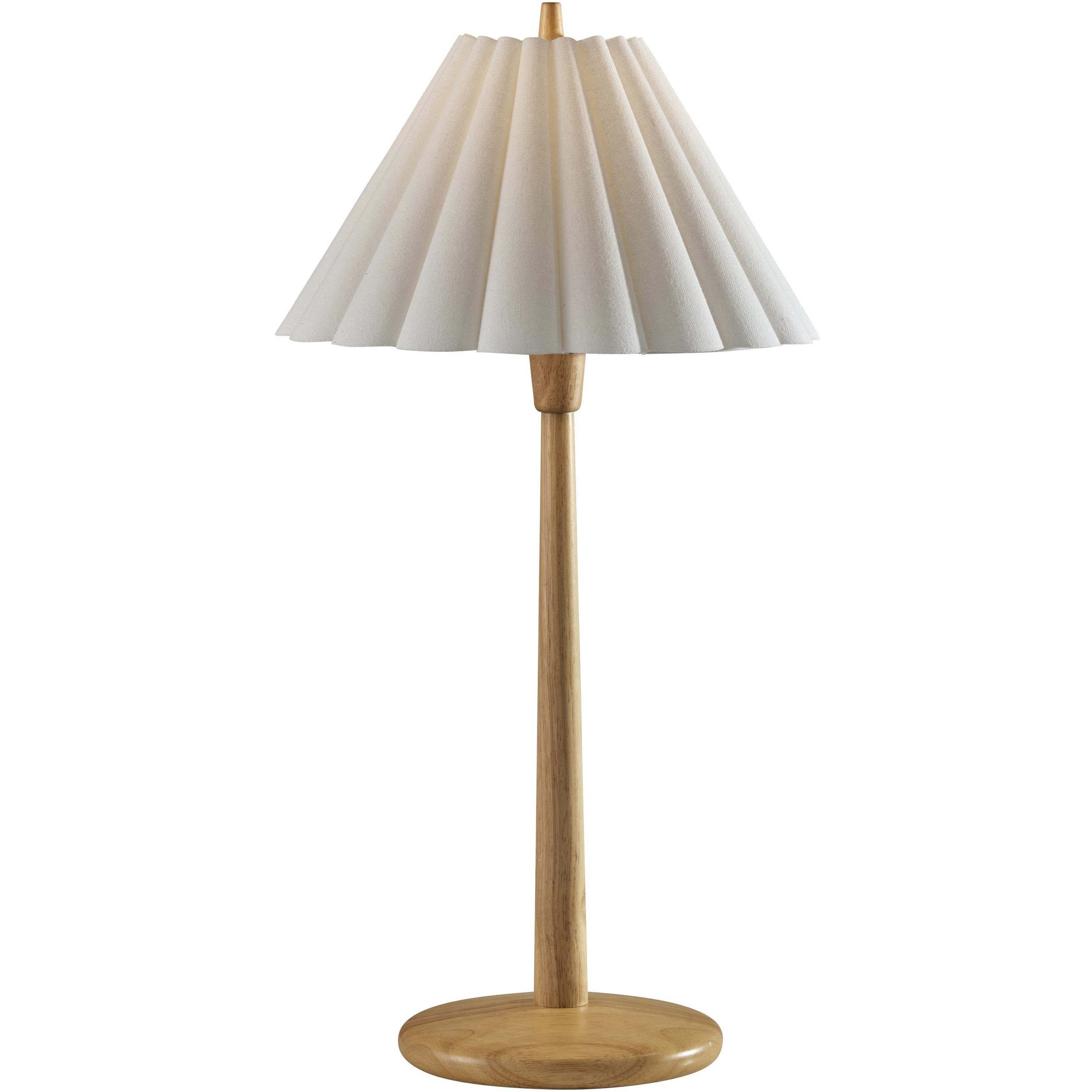 Scallop 28.75 inch 40.00 watt Natural Wood Table Lamp Portable Light