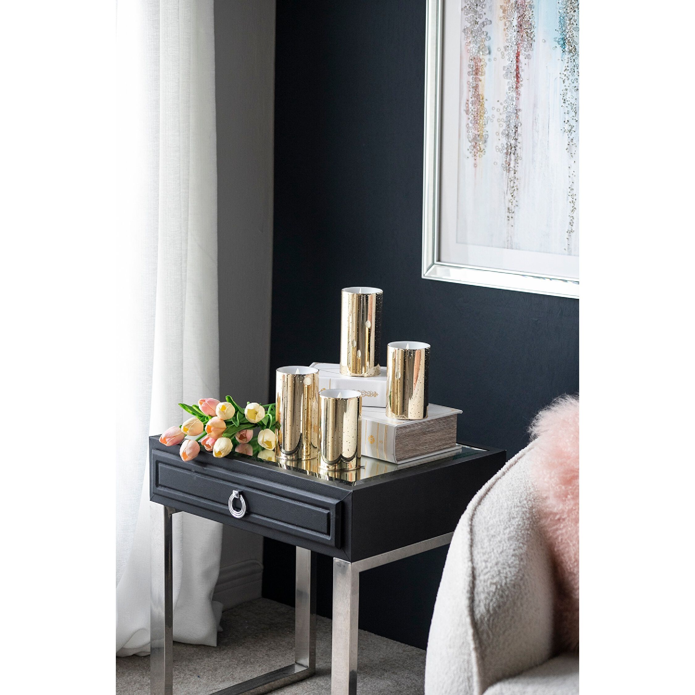 Speckled 6 X 3 inch LED Candle