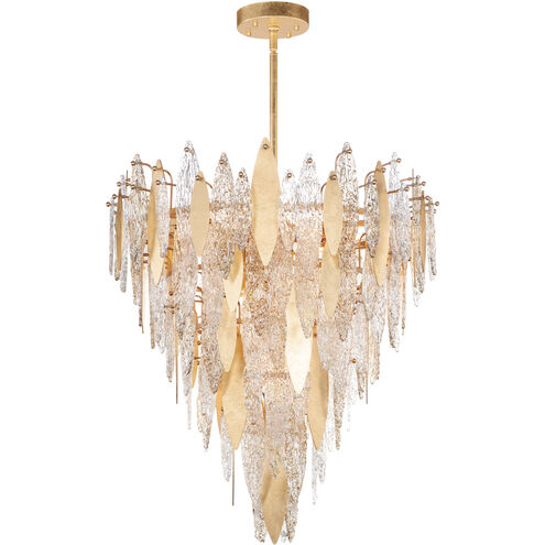 Majestic 21 Light 33 inch Gold Leaf Chandelier Ceiling Light