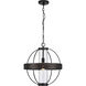 Terrace 1 Light 18 inch Matte Black Outdoor Hanging Light