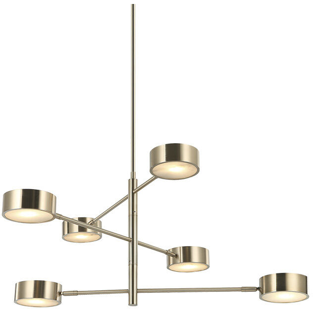 Weatherton 6 Light 5.5 inch Champagne Gold Pendant Ceiling Light
