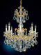 La Scala 8 Light 25 inch Heirloom Gold Chandelier Ceiling Light in Heritage, Heirloom Gold Cast