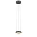 Corona LED 6 inch Satin Black Pendant Ceiling Light in Standard Suspension