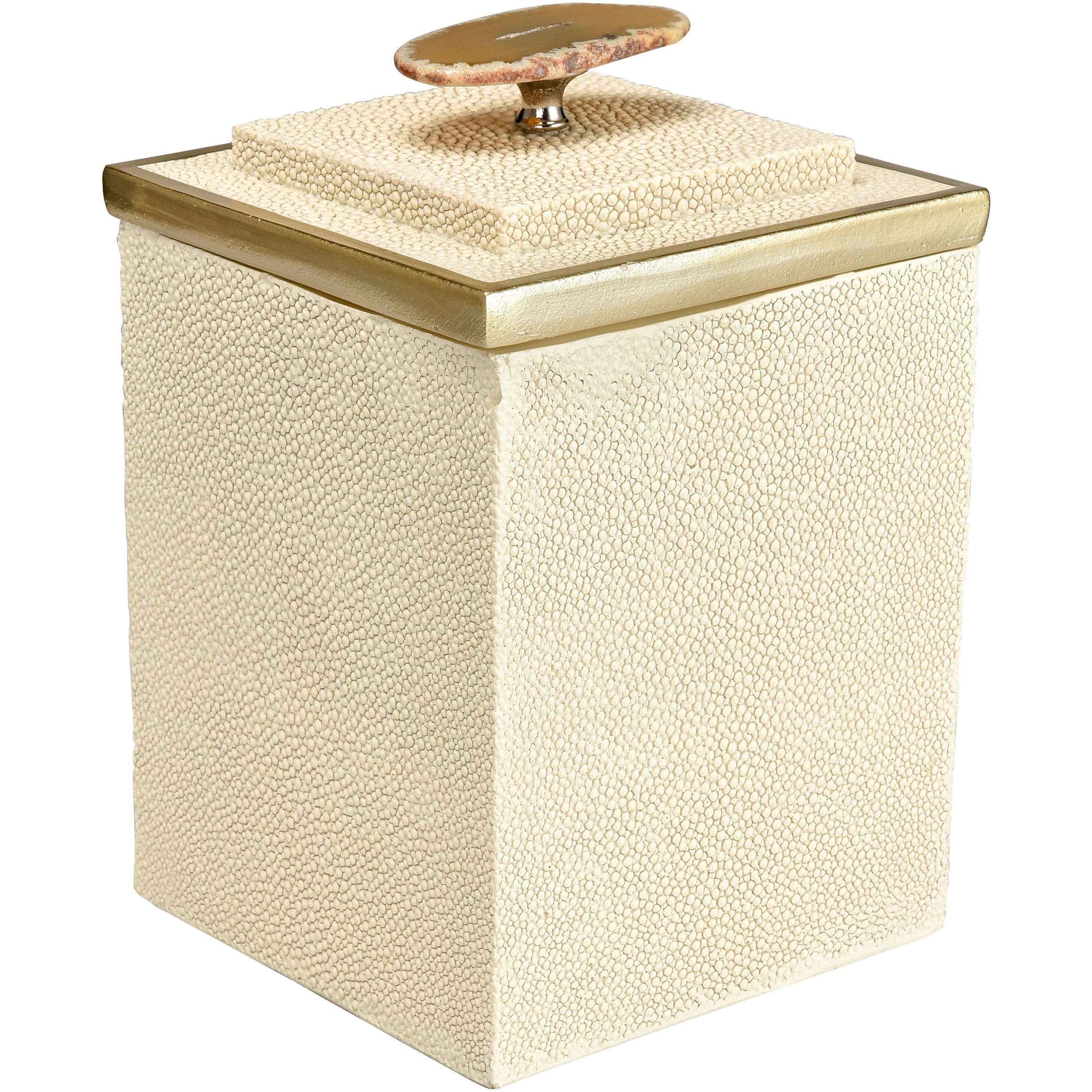 Brenner 5.25 X 5.25 inch Ivory with Brown Box, Set of 2