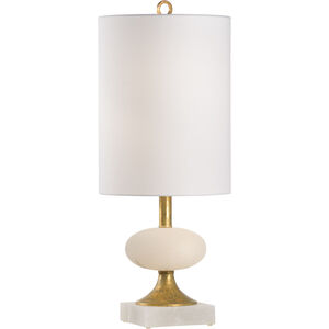 Bradshaw Orrell 31 inch 100.00 watt Natural White/Antique Gold Leaf Table Lamp Portable Light
