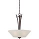 Pittman 3 Light 18 inch Sienna Bronze Pendant Ceiling Light