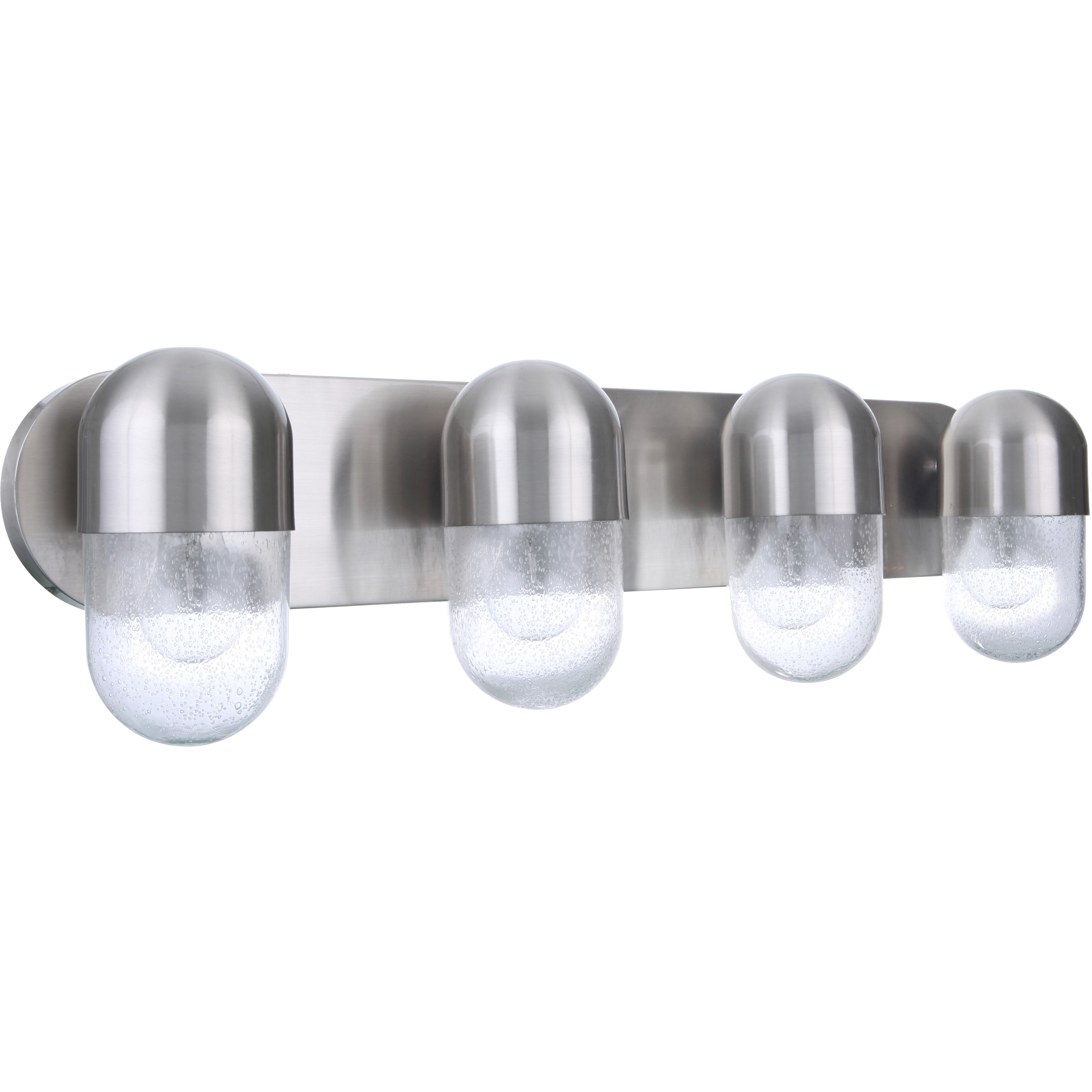 Pill 4 Light 31.38 inch Brushed Polished Nickel Vanity Light Wall Light