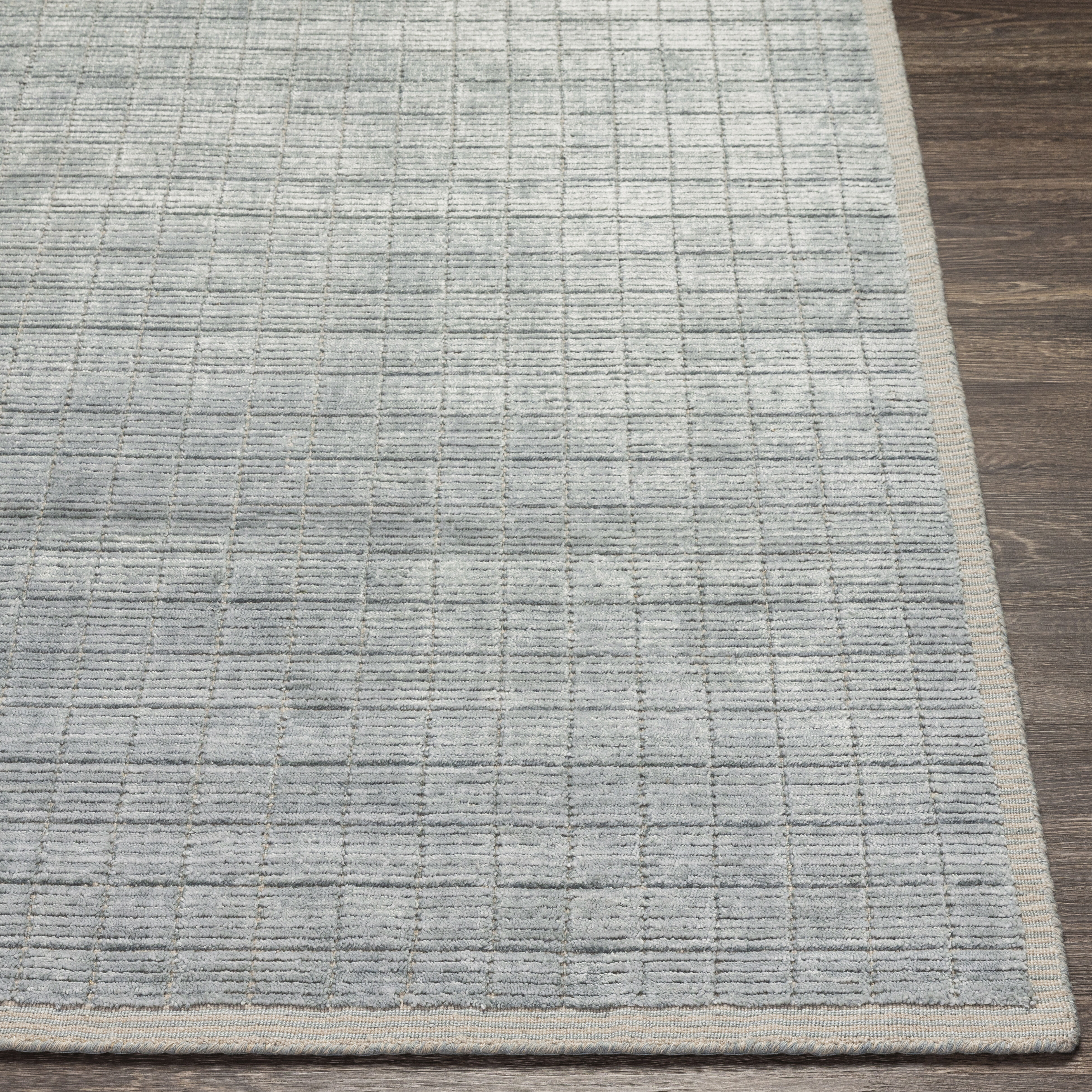 Carre 108 X 72 inch Denim Rug in 6 X 9, Rectangle