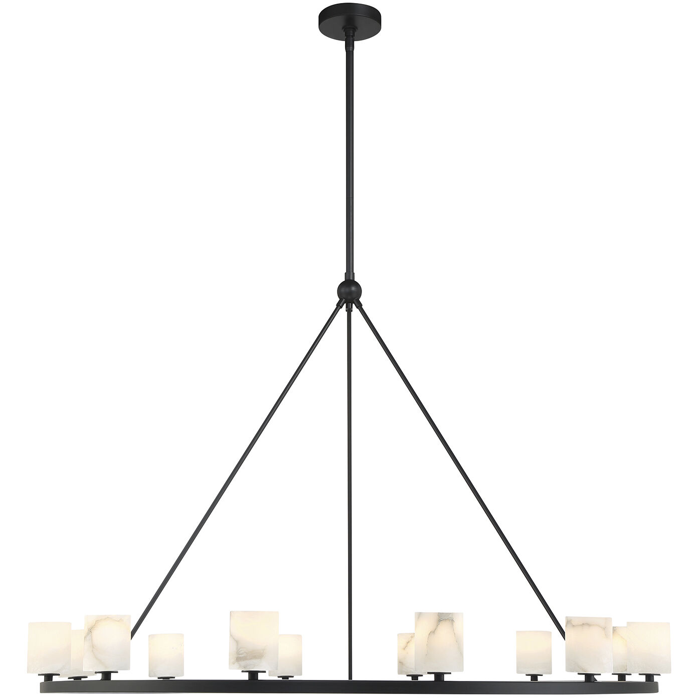 Aragon 12 Light 46.75 inch Matte Black Chandelier Ceiling Light