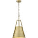 Luxor LED 12 inch Brushed Brass Mini Pendant Ceiling Light