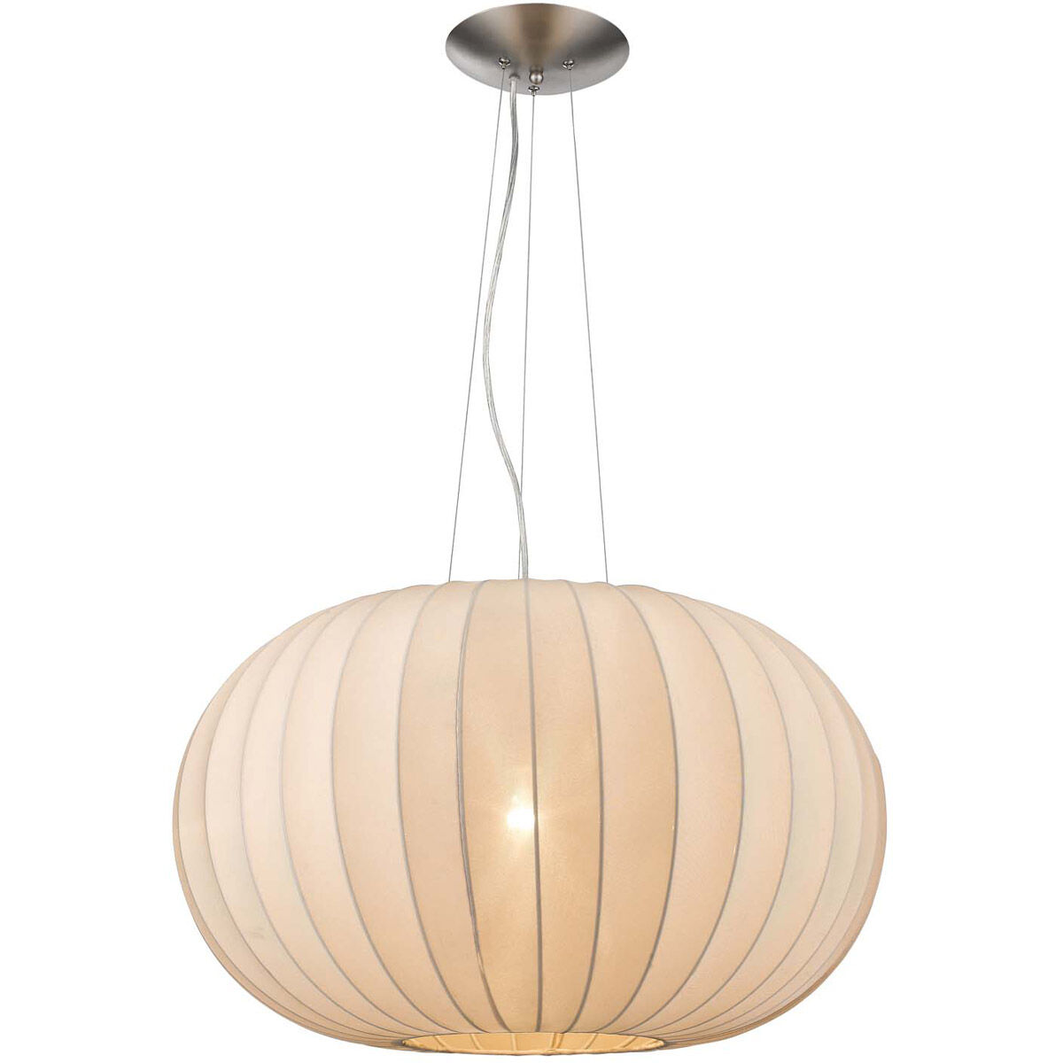 Shanghai 1 Light 27 inch Brushed Nickel Pendant Ceiling Light