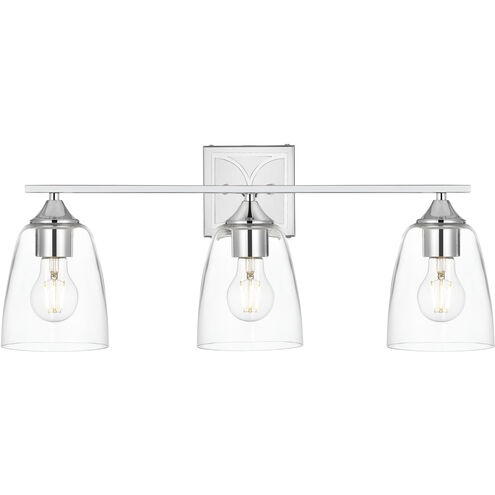Harris 3 Light 24 inch Chrome Bath Sconce Wall Light