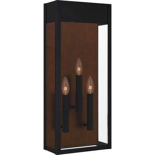 Maren 3 Light 24 inch Matte Black Outdoor Wall Lantern