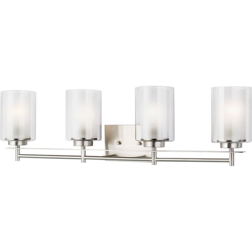 Elmwood Park 4 Light 31.25 inch Brushed Nickel Bath Vanity Wall Sconce Wall Light