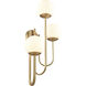 Caroline 3 Light 13.25 inch Brushed Gold Sconce Wall Light, Left