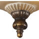 Restoration 3 Light 12 inch Golden Bronze Semi Flush Mount Ceiling Light