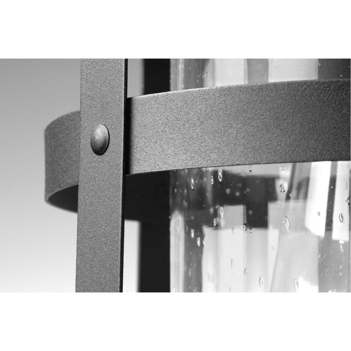 Haslett 1 Light 8 inch Textured Black Outdoor Hanging Lantern