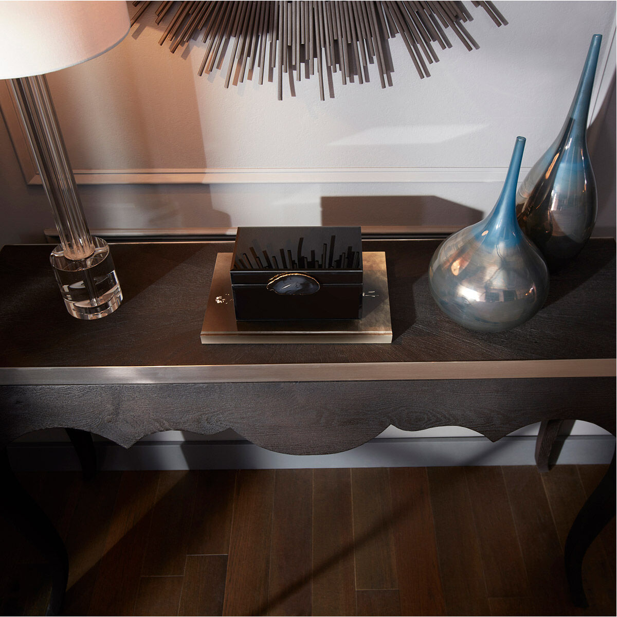 Quantom 33 inch 100.00 watt Clear Table Lamp Portable Light in Bulb Not Included