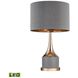 Cone Neck 19 inch 9.50 watt Gold Table Lamp Portable Light in LED