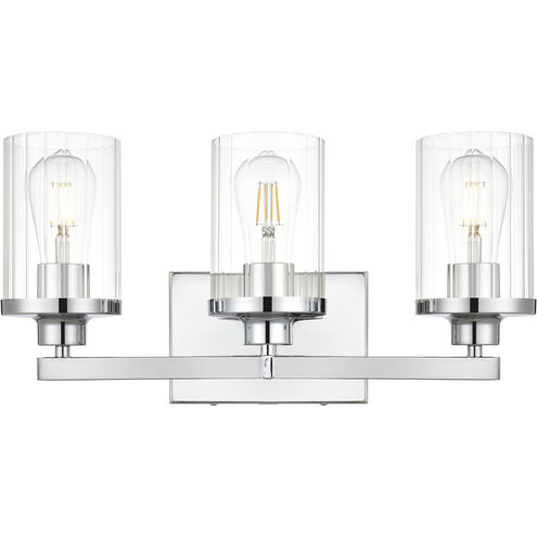 Saanvi 3 Light 18 inch Chrome Bath Sconce Wall Light