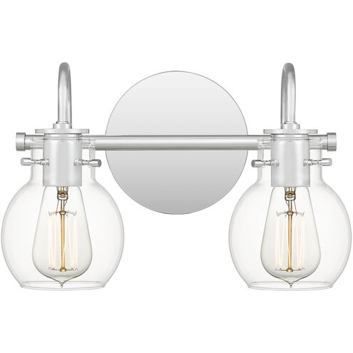 Andrews 2 Light 14 inch Polished Chrome Bath Light Wall Light