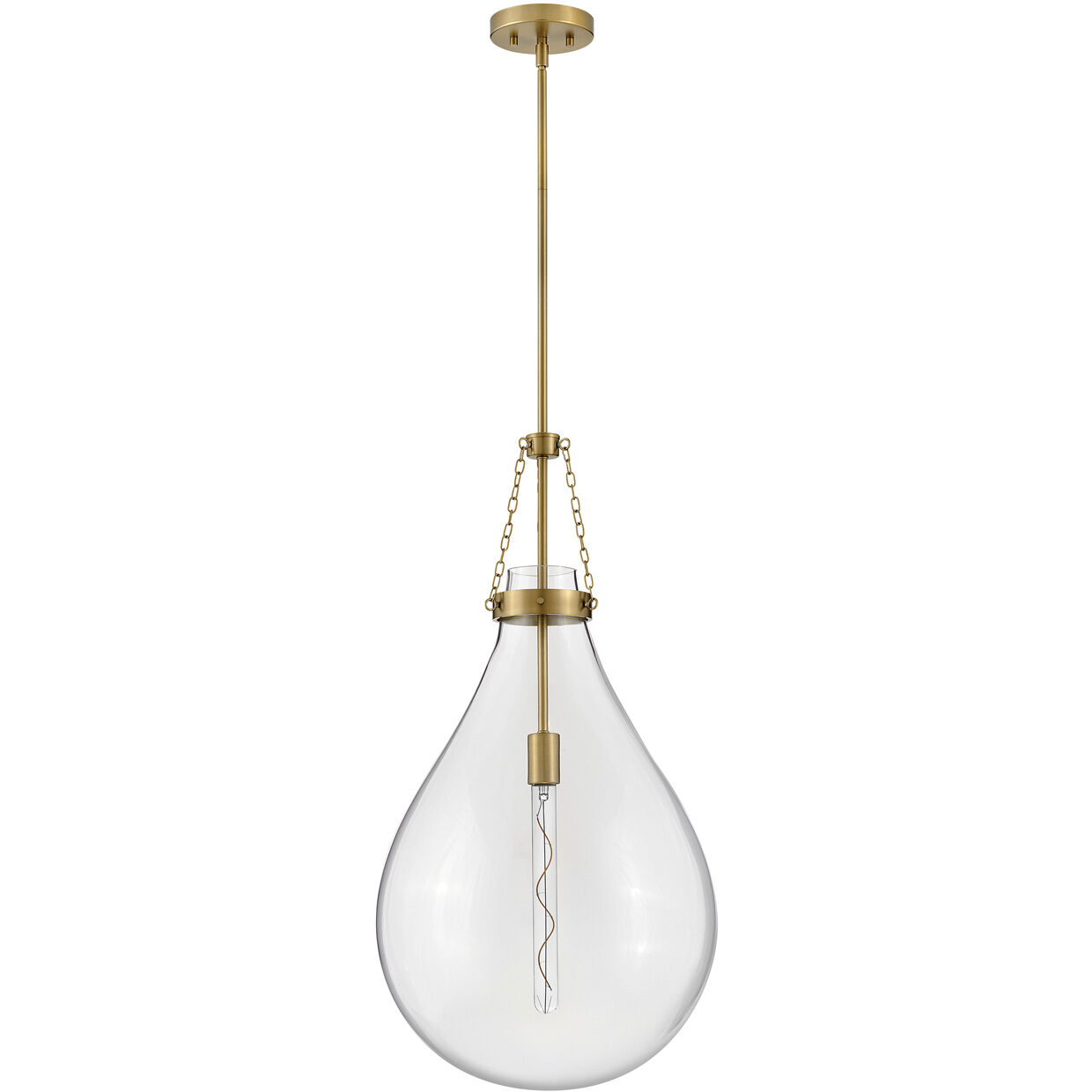 Eloise 1 Light 16 inch Lacquered Brass Pendant Ceiling Light