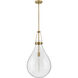 Eloise 1 Light 16 inch Lacquered Brass Pendant Ceiling Light