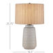 Owen 25.75 inch 150 watt Off-White and Light Brown and Antique Brass Table Lamp Portable Light