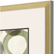 Spectral Green Green and Gray and Metallic and Beige Framed Art
