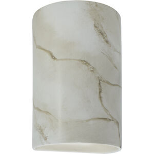 Ambiance 1 Light 5.75 inch Carrara Marble Wall Sconce Wall Light in Incandescent, Small