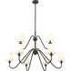 Gianna 9 Light 32 inch Matte Black Chandelier Ceiling Light