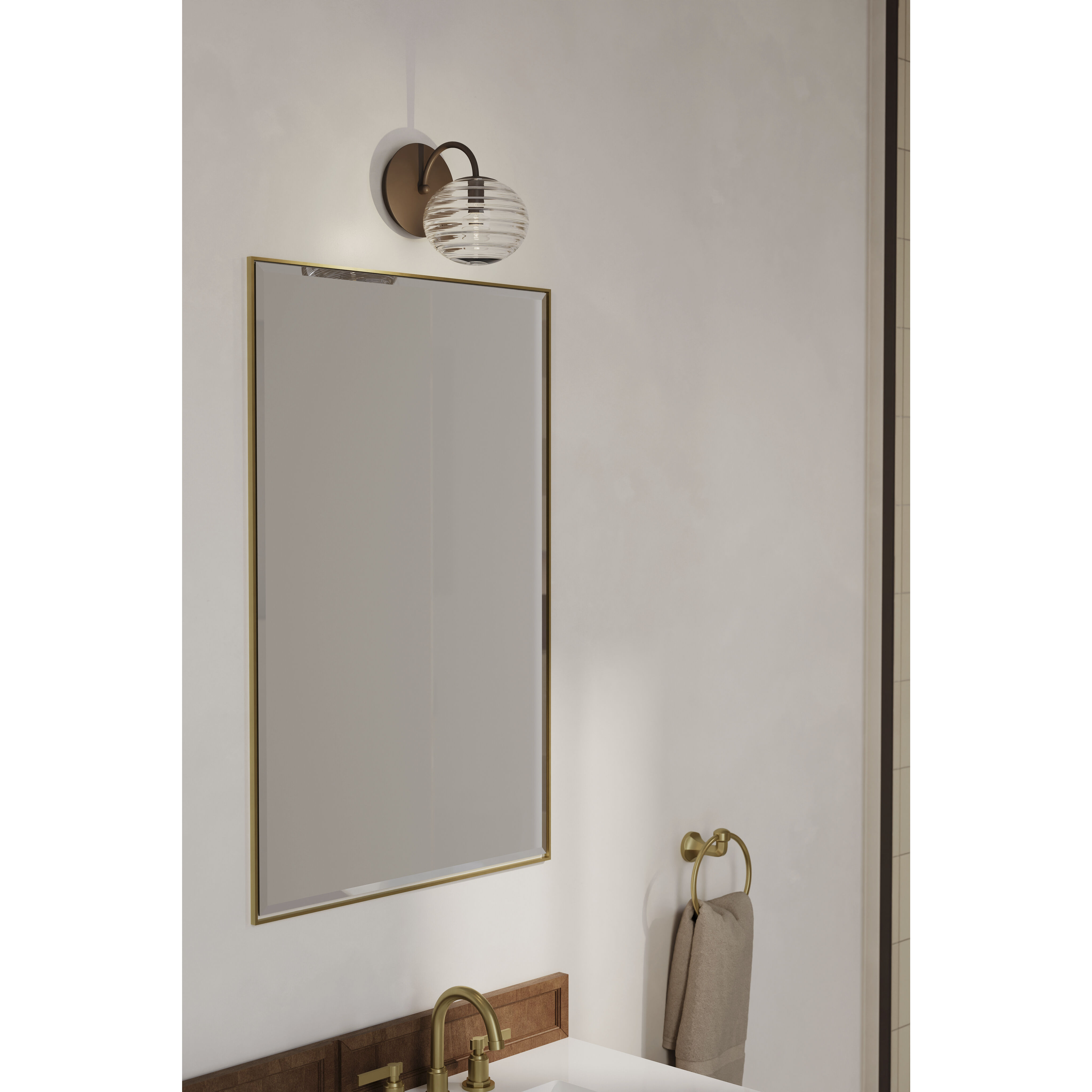 Lenora 1 Light 6.75 inch Dark Bronze Bath Sconce Wall Light