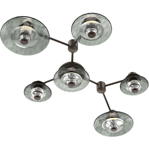 Atmosphere Cirrus LED 66.8 inch Flat Bronze Sconce/Flush Mount Ceiling Light in 3000K LED, Smoke Granite, Hub & Spoke