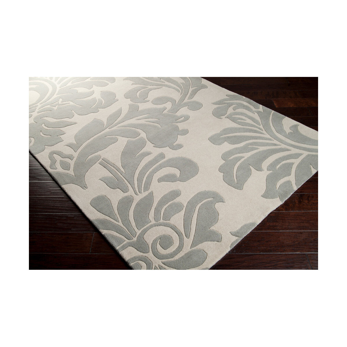 Athena 117 X 117 inch Medium Gray/Cream Rugs, Wool