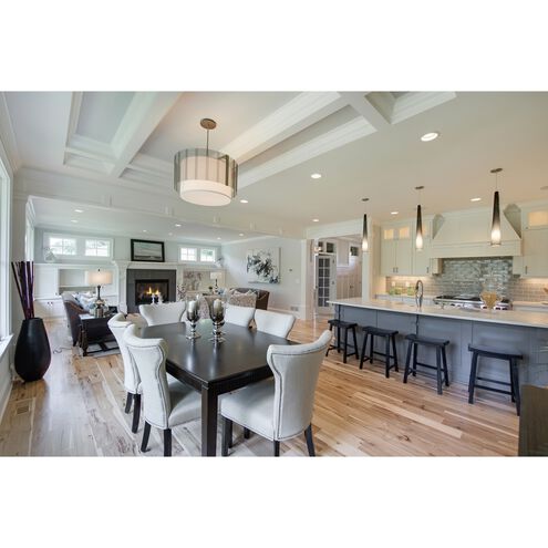 Downtown Mesh 1 Light 19.3 inch Burnished Bronze Chandelier Ceiling Light, Drum