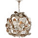 Lunaria 1 Light 21.5 inch Contemporary Silver Leaf Orb Chandelier Ceiling Light