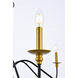 Rohan 6 Light 30 inch Brass and Black Chandelier Ceiling Light