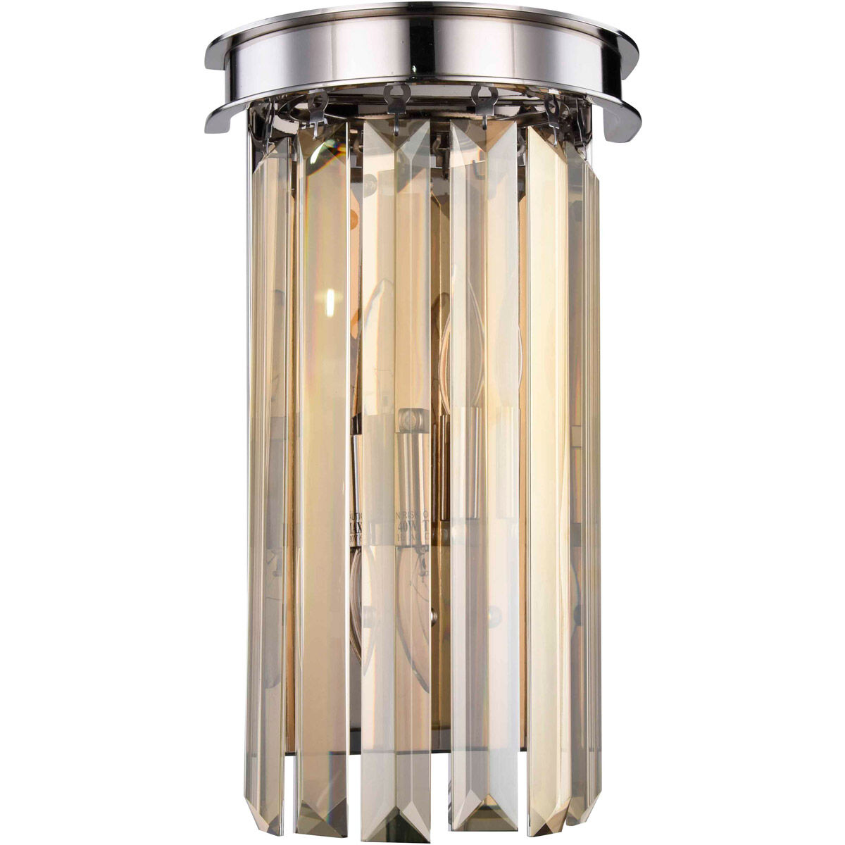 Sydney 2 Light 8 inch Polished Nickel Wall Sconce Wall Light in Golden Teak, Urban Classic