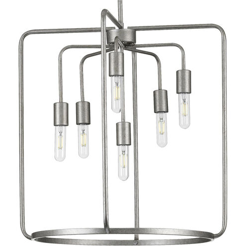 Bonn 6 Light 22 inch Galvanized Pendant Ceiling Light