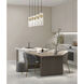 Fontaine Linear Chandelier Ceiling Light in Rubbed Brass