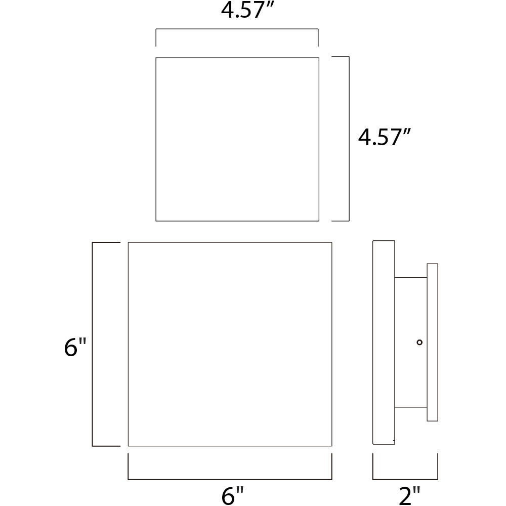 Alumilux Tau LED 6 inch Satin Aluminum Outdoor Wall Mount
