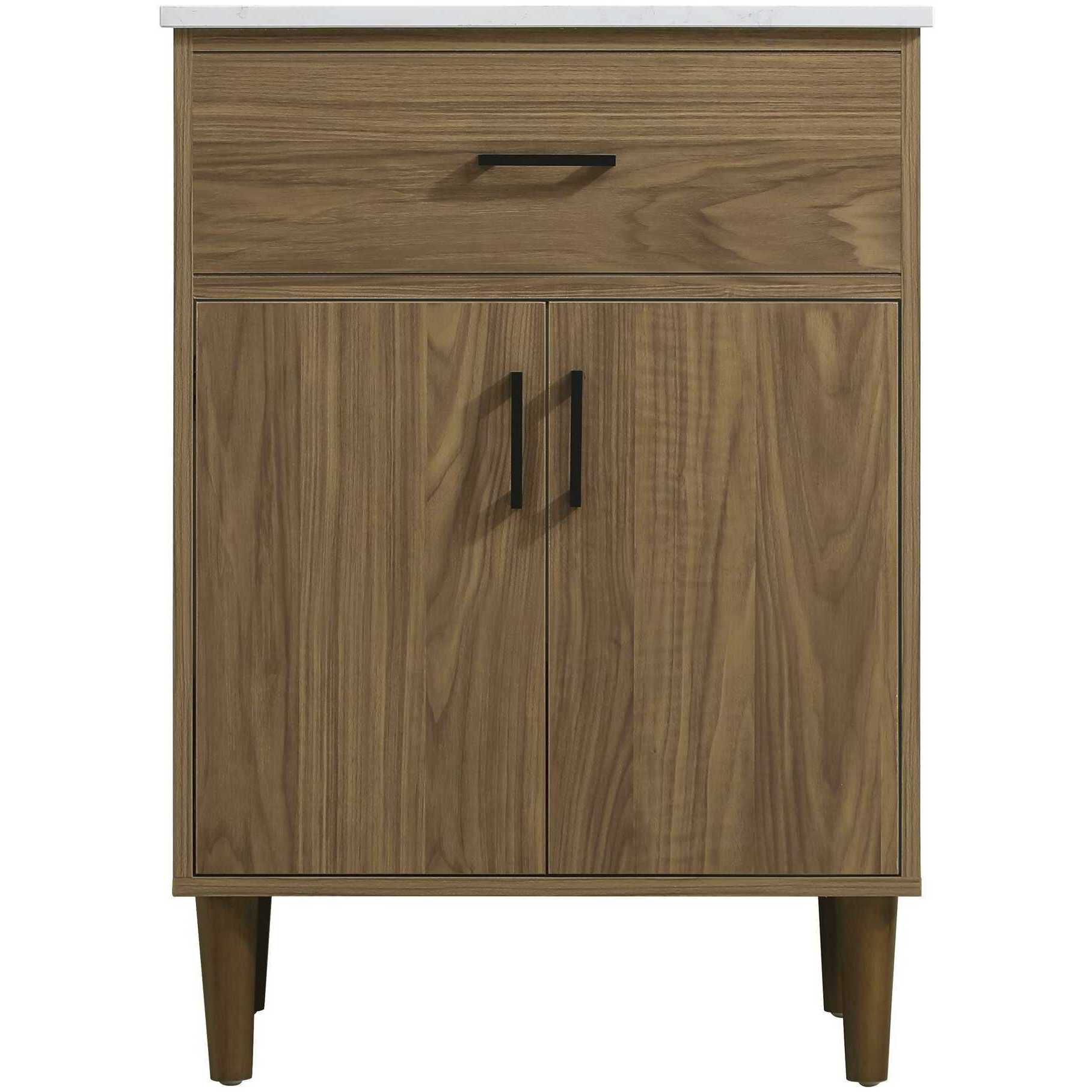 Chandler 24 X 34 inch Walnut Brown Bathroom Vanity Cabinet
