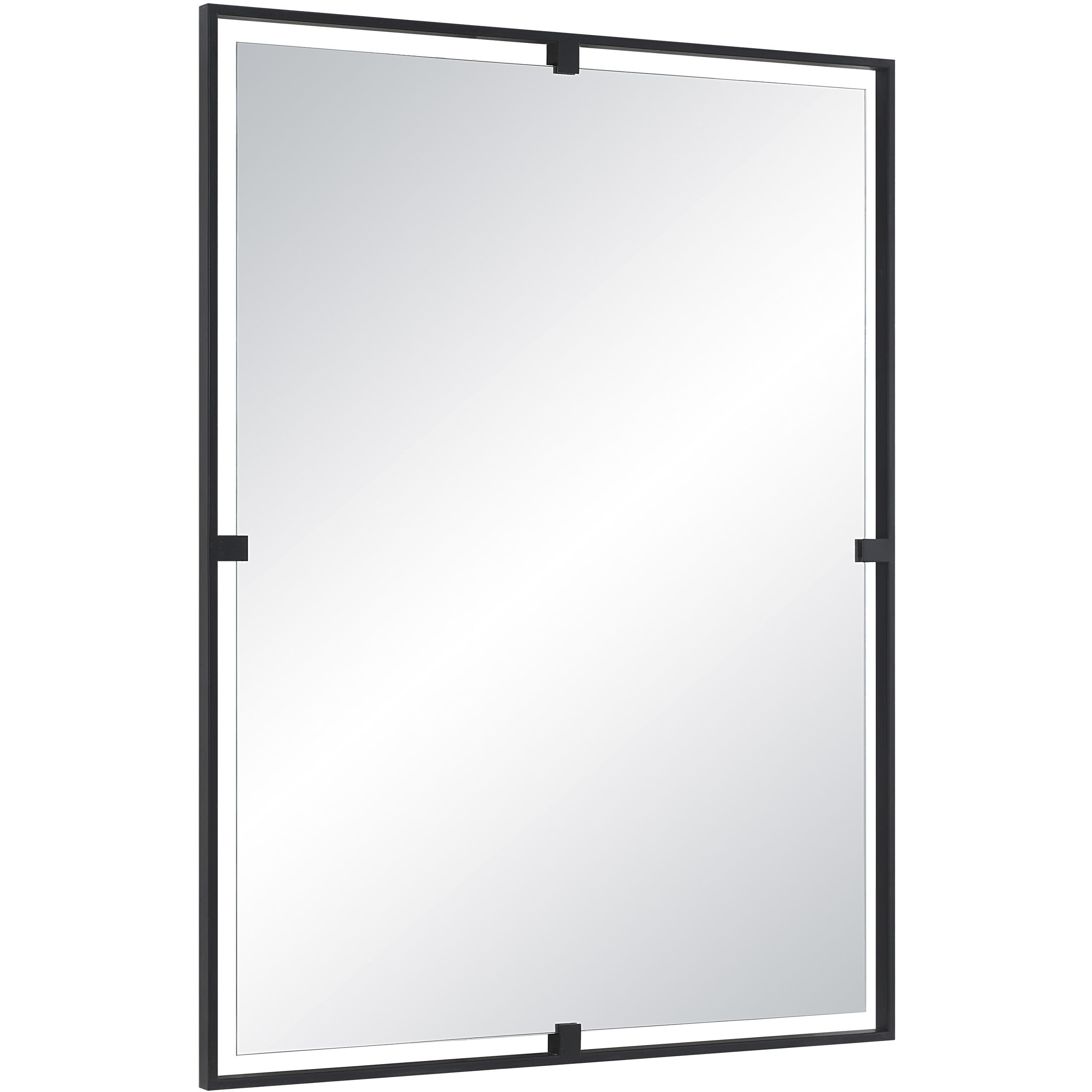 Marco 40 X 30 inch Matte Black Wall Mirror
