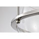 Amado 3 Light 14 inch Polished Nickel Semi Flush Mount Ceiling Light
